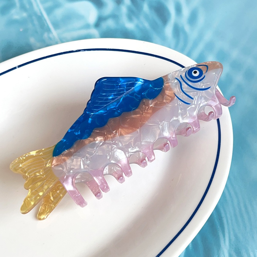 Korean Women Lifestyle - Hairpin Ocean Animal Hair Claw Pvc