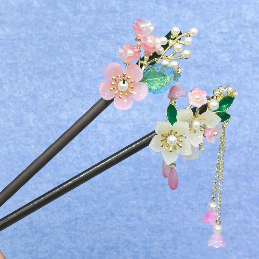 Hanbok Hair Pin - Chinese Hanfu Hair Stick Handmade Floral