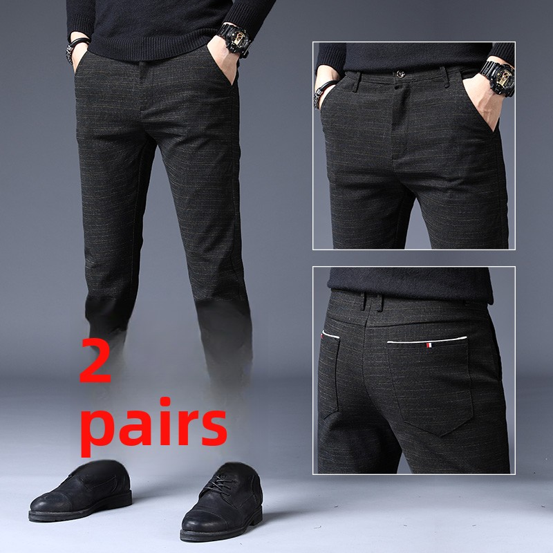 Spring Elastic Men's Casual Pa - Korean Men Lifestyle 리뷰 및 가격