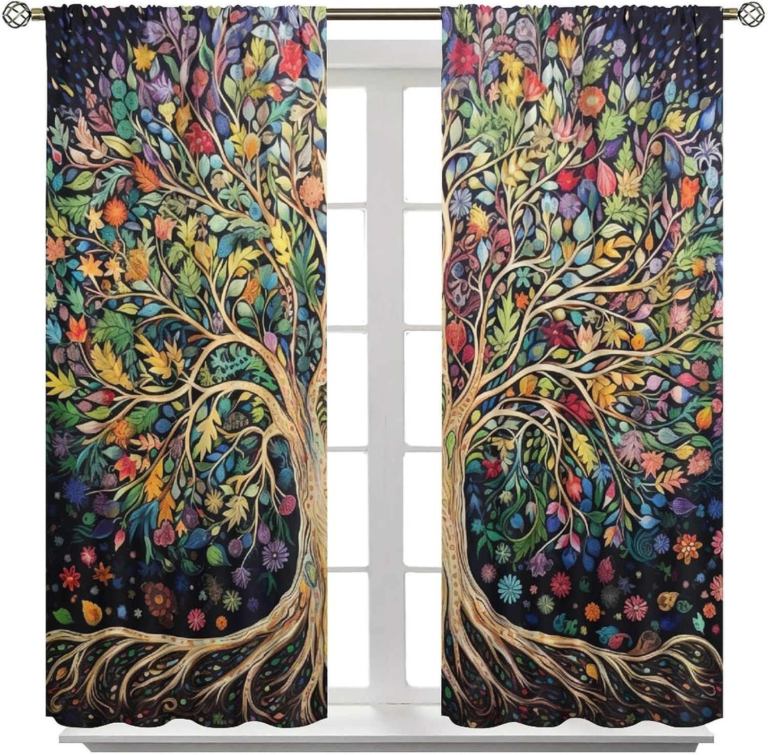 Tree of Life Curtains, Fantasy - Modern Korean Lifestyle 리뷰 및 가격
