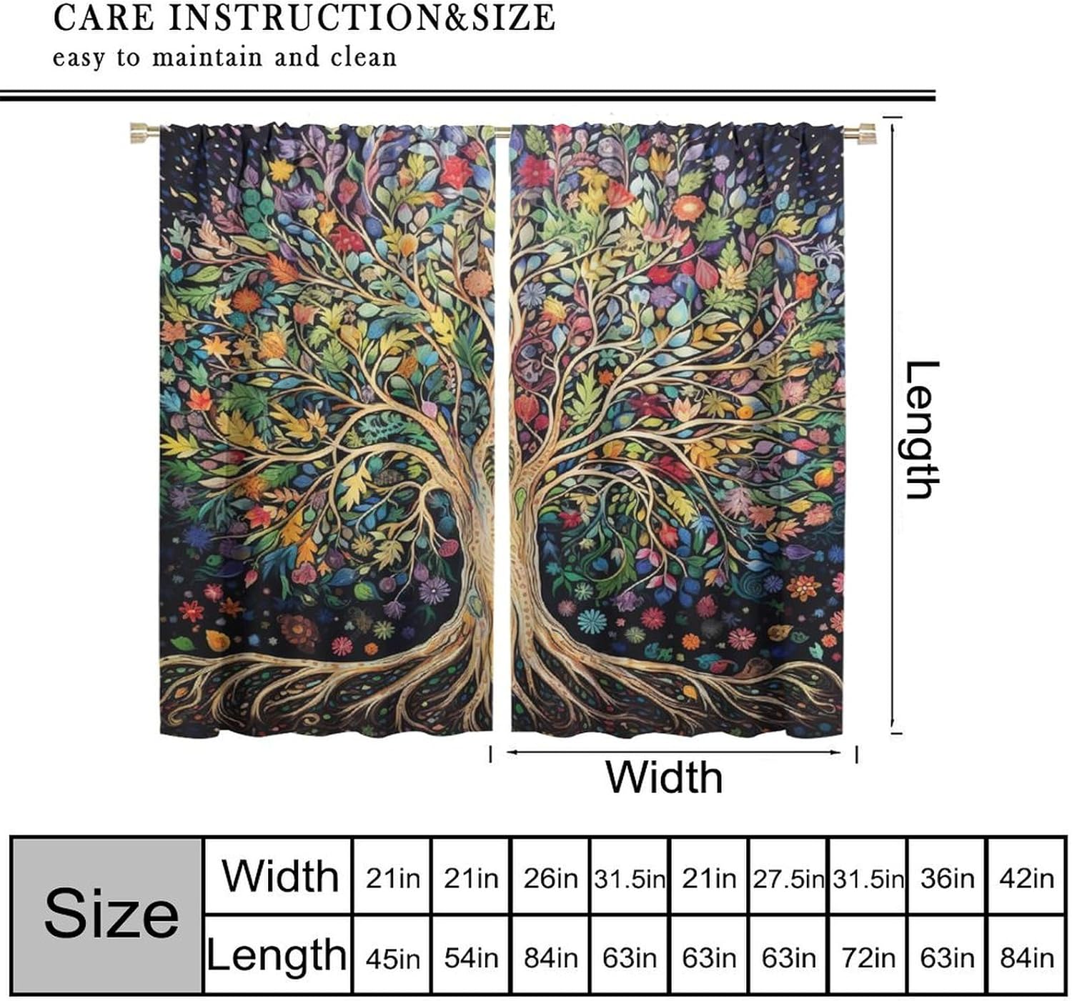Tree of Life Curtains, Fantasy - Modern Korean Lifestyle 리뷰 및 가격