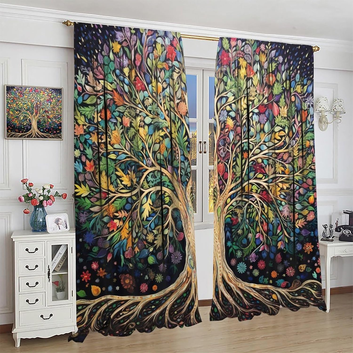 Tree of Life Curtains, Fantasy - Modern Korean Lifestyle 리뷰 및 가격
