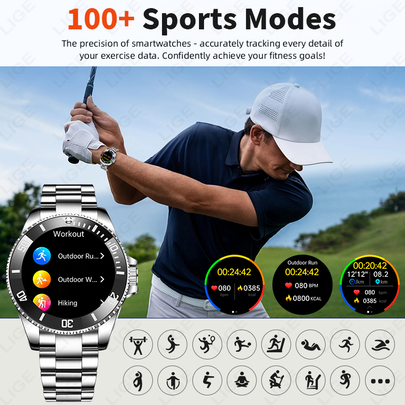 LIGE New Style Luxury Smart Wa - Korean Men Lifestyle 리뷰 및 가격