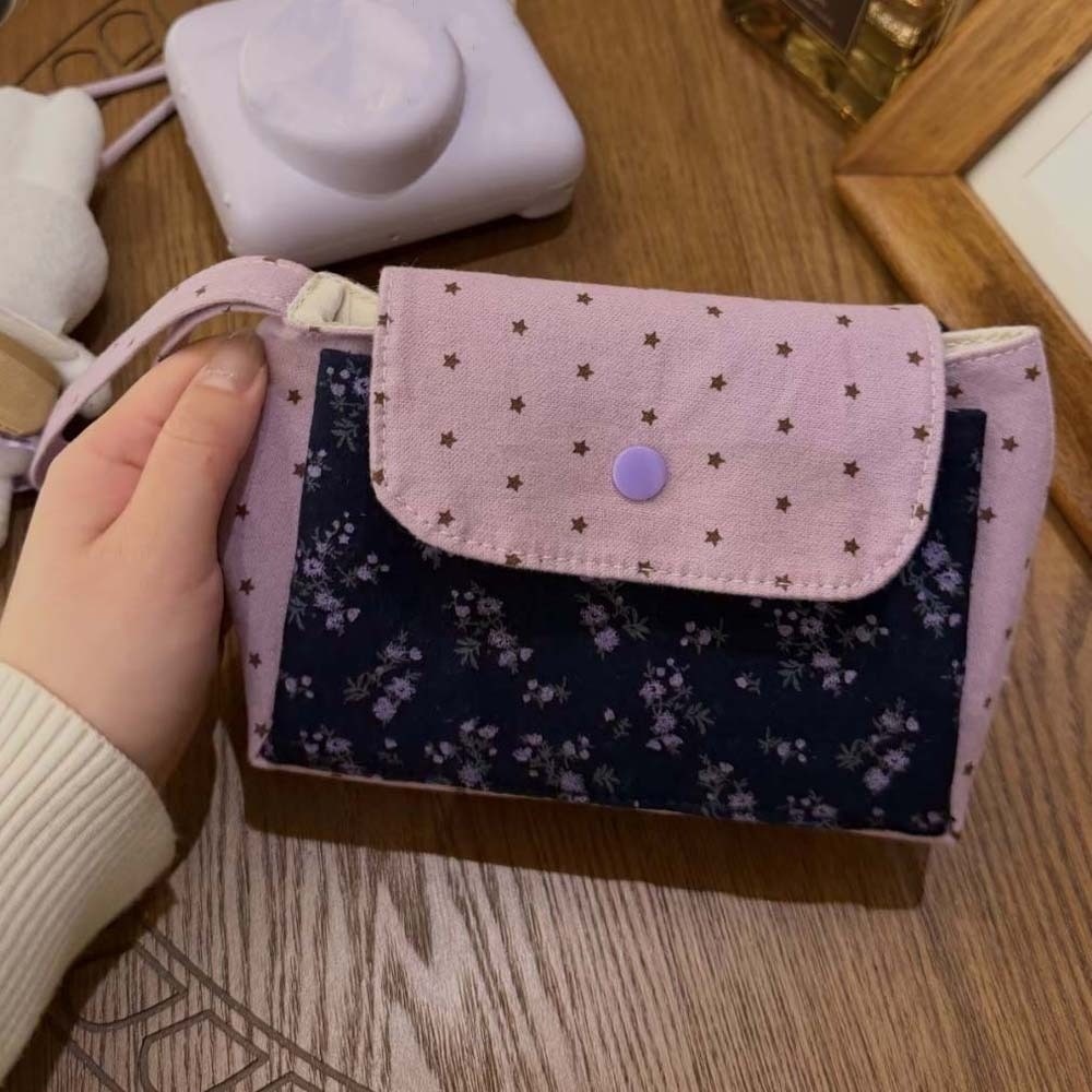 Purple Print Floral Makeup Bag - The Korean Lifestyle 리뷰 및 가격