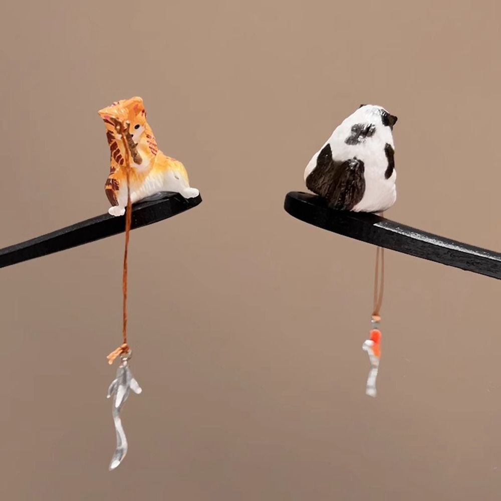 Cute Cat Fishing Wooden Hair S - Hanbok Hair Pin 리뷰 및 가격