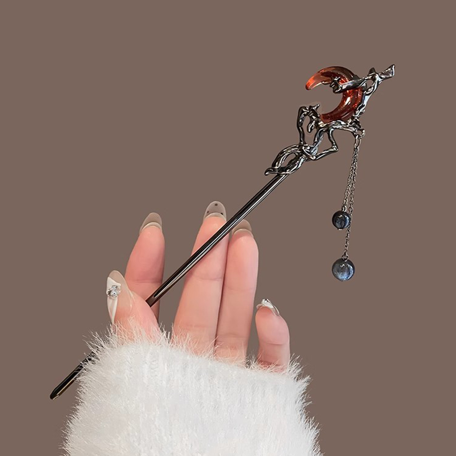 Female Red Moon Shaped Hair St - Hanbok Hair Pin 리뷰 및 가격