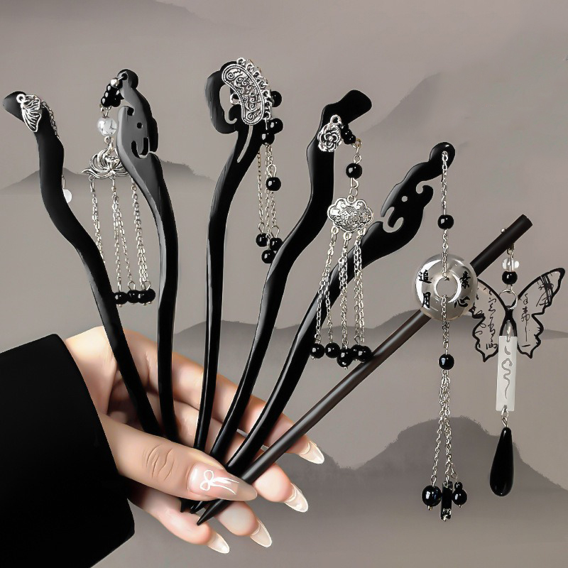 1pc Chinese Ancient Style Ink  - Hanbok Hair Pin 리뷰 및 가격