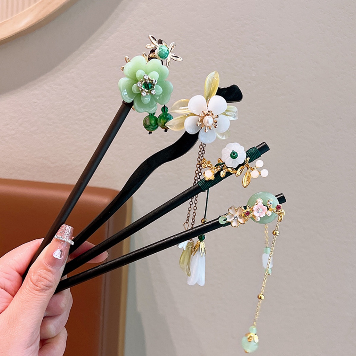 Exquisite Flower Tassel Wooden - Hanbok Hair Pin 리뷰 및 가격