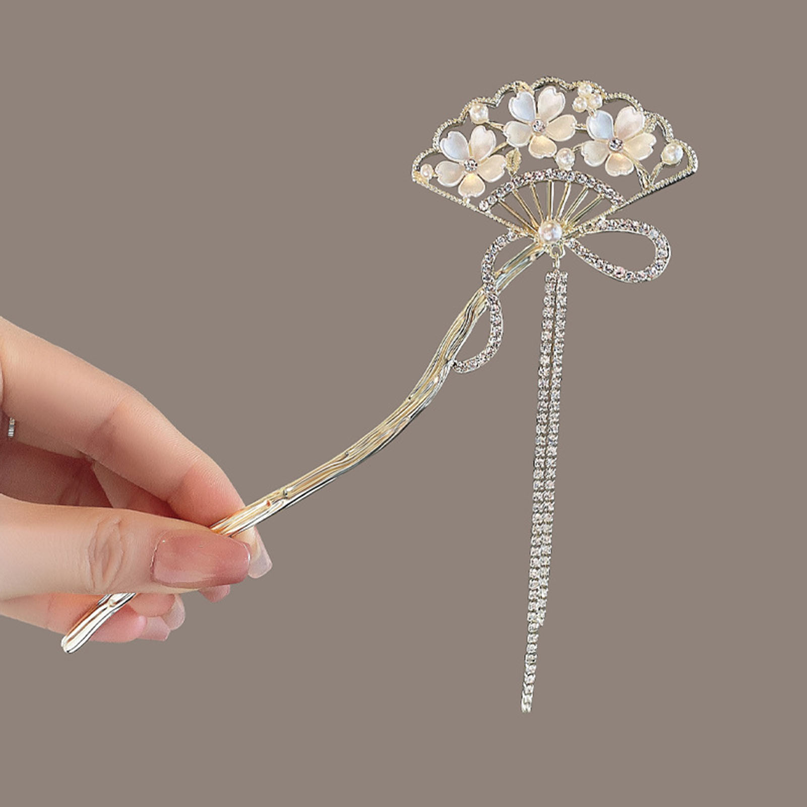 Vintage Flower Fan Shaped Hair - Hanbok Hair Pin 리뷰 및 가격