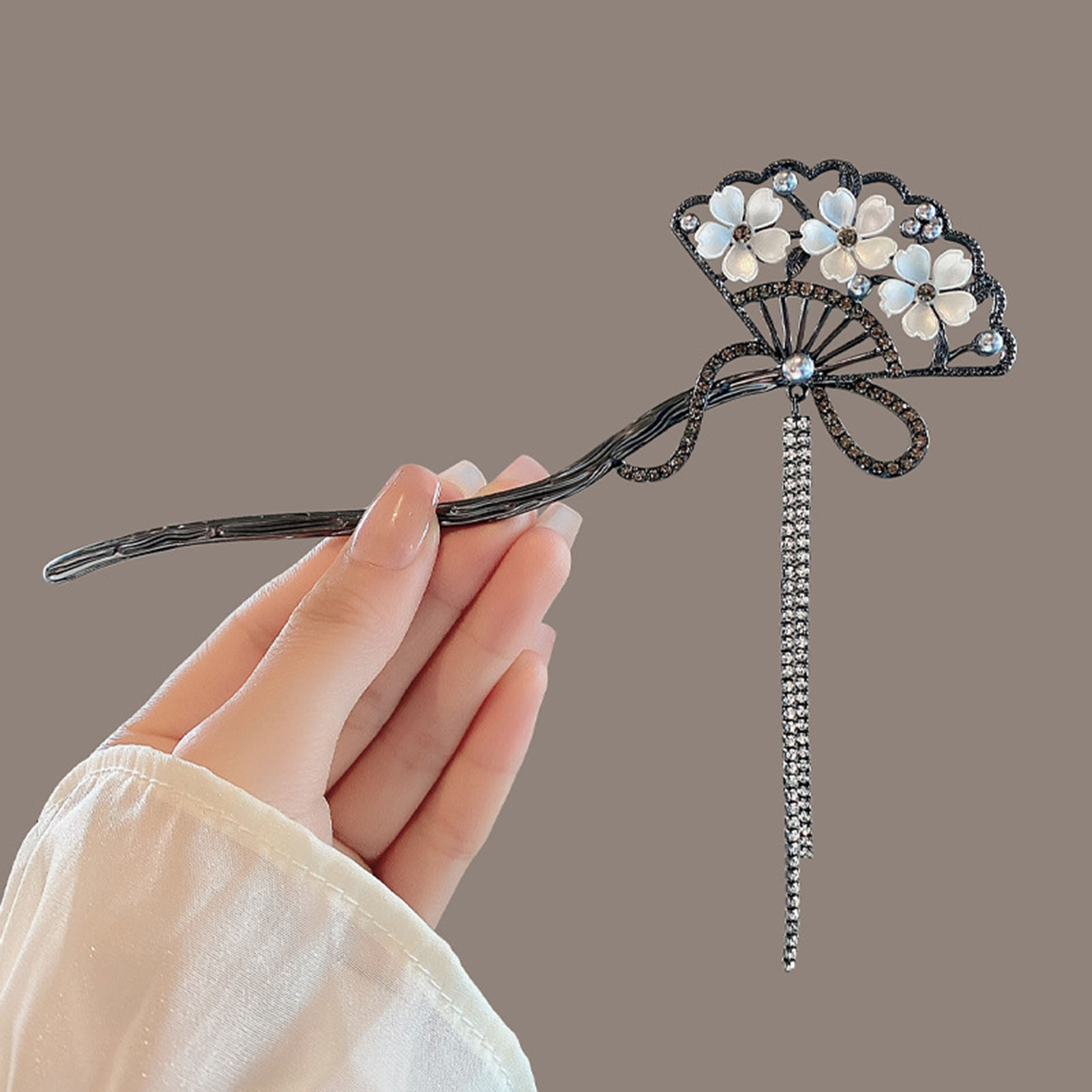 Vintage Flower Fan Shaped Hair - Hanbok Hair Pin 리뷰 및 가격